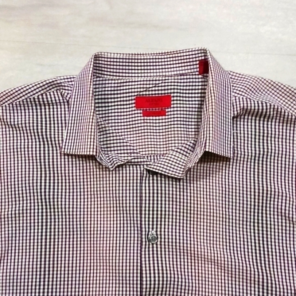 Alanfi Men's Slim-Fit  Easy-Care Business Casual Button Down Shirt. Size Xl. - Picture 2 of 12